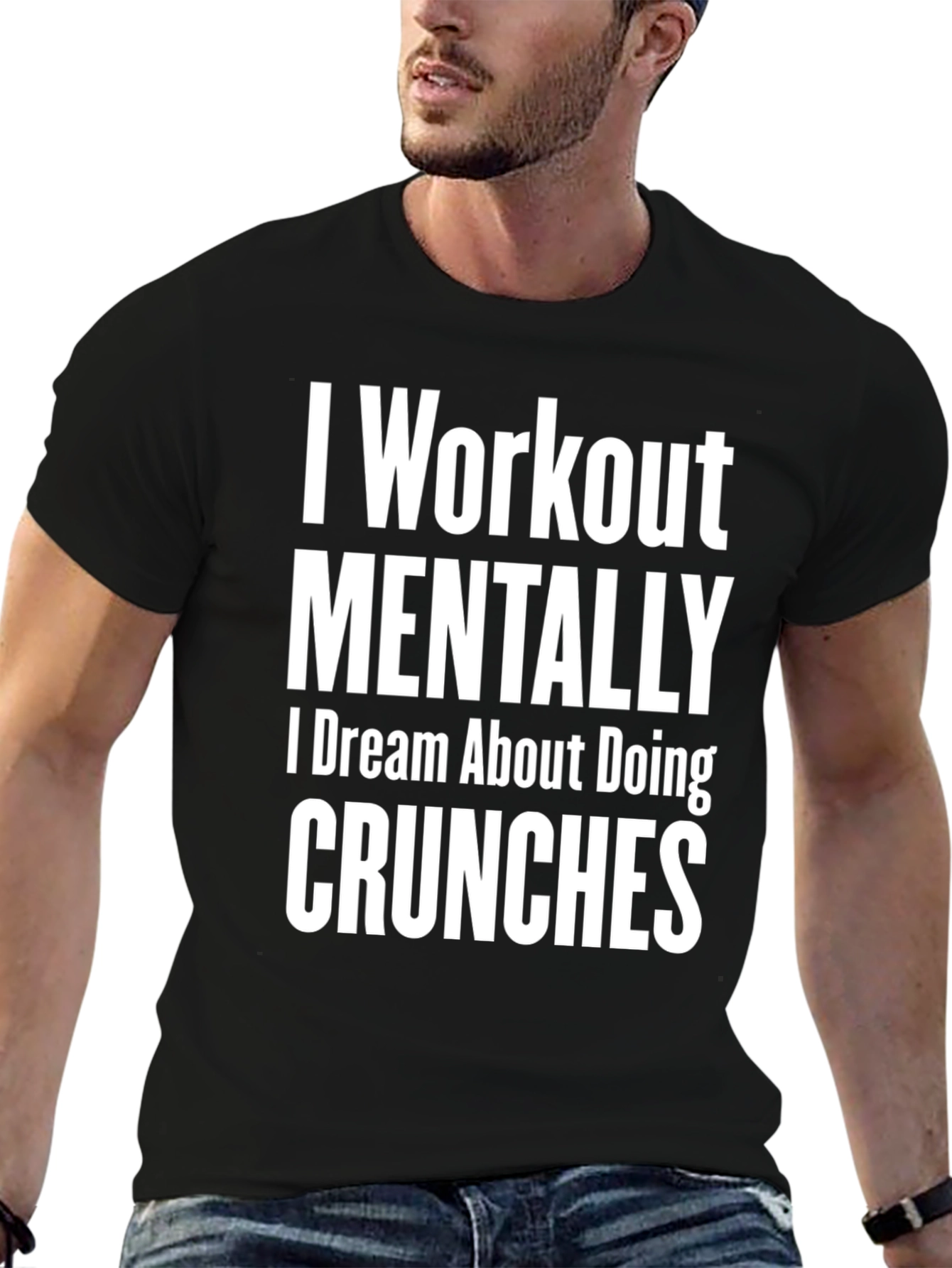 Workout Mentally T-Shirt Funny Gym Tee