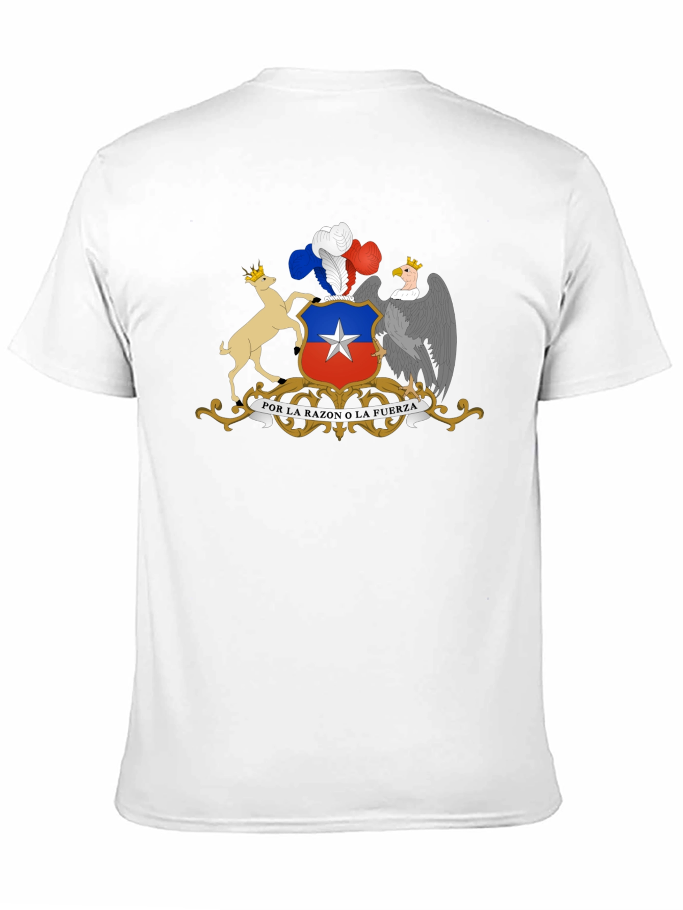 Chile Coat of Arms Graphic T-Shirt - Black