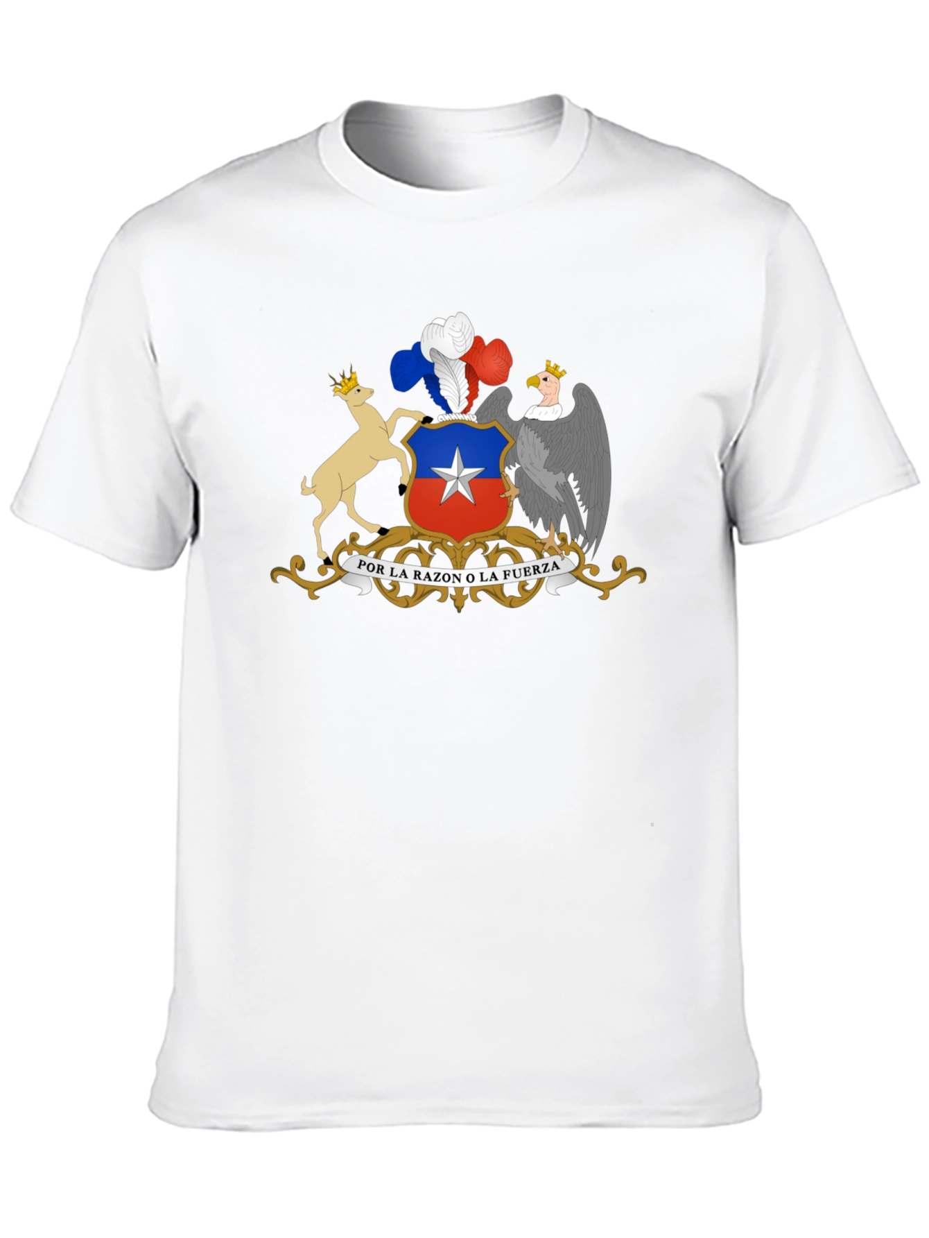 Chile Coat of Arms Graphic T-Shirt - Black