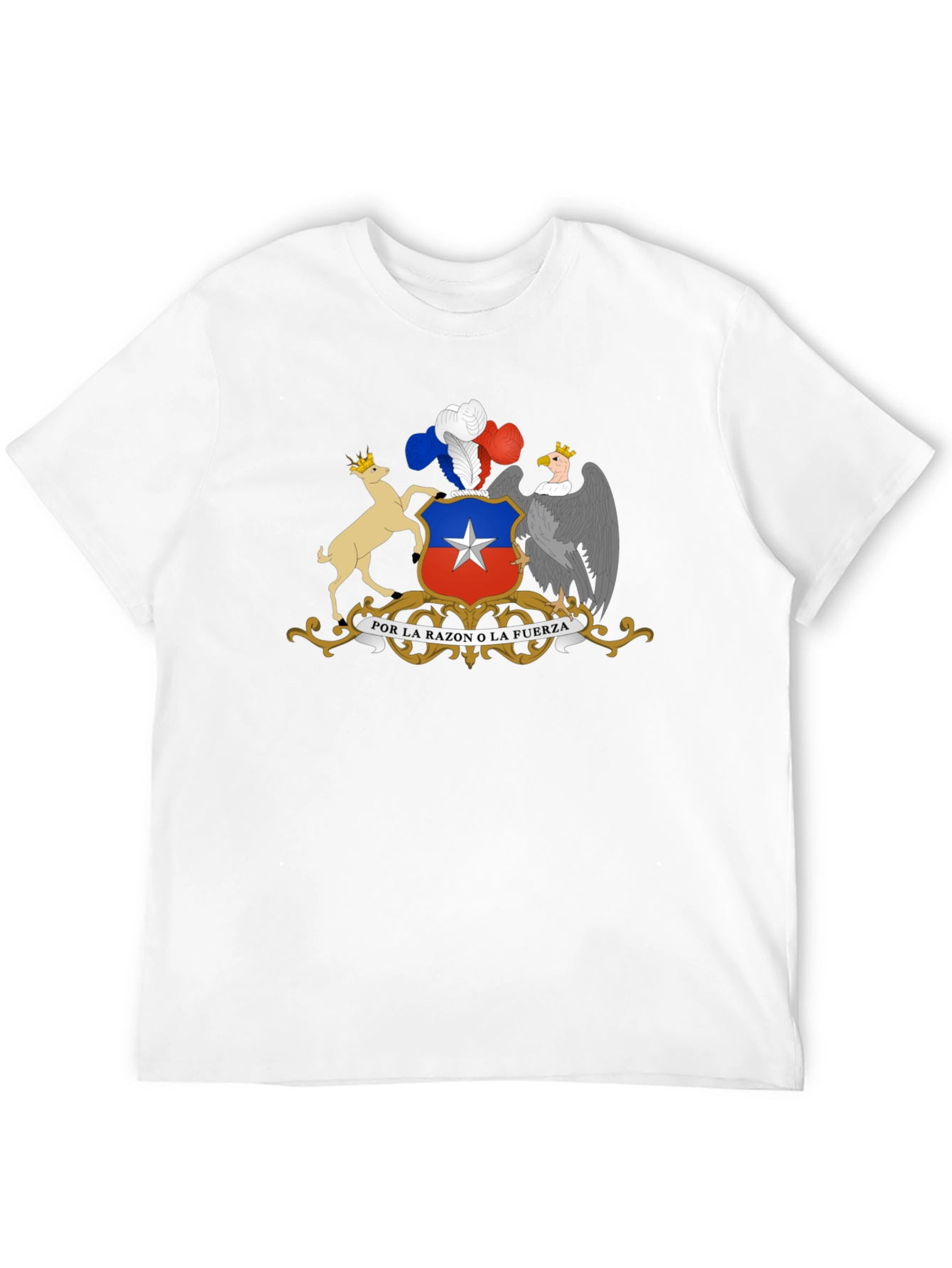 Chile Coat of Arms Graphic T-Shirt - Black