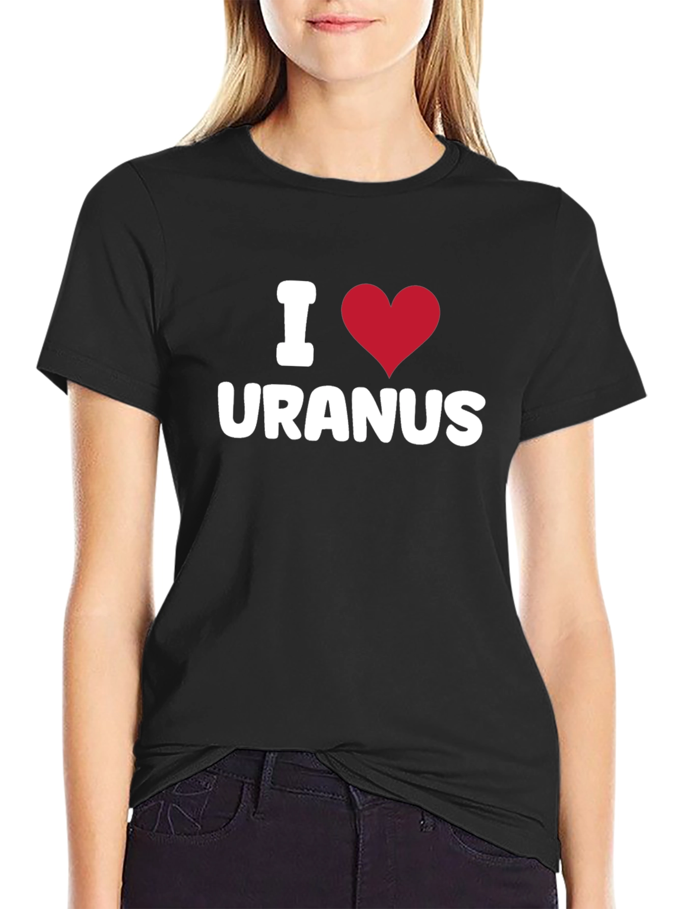 I Heart Uranus Graphic T-Shirt - Black Cotton Tee