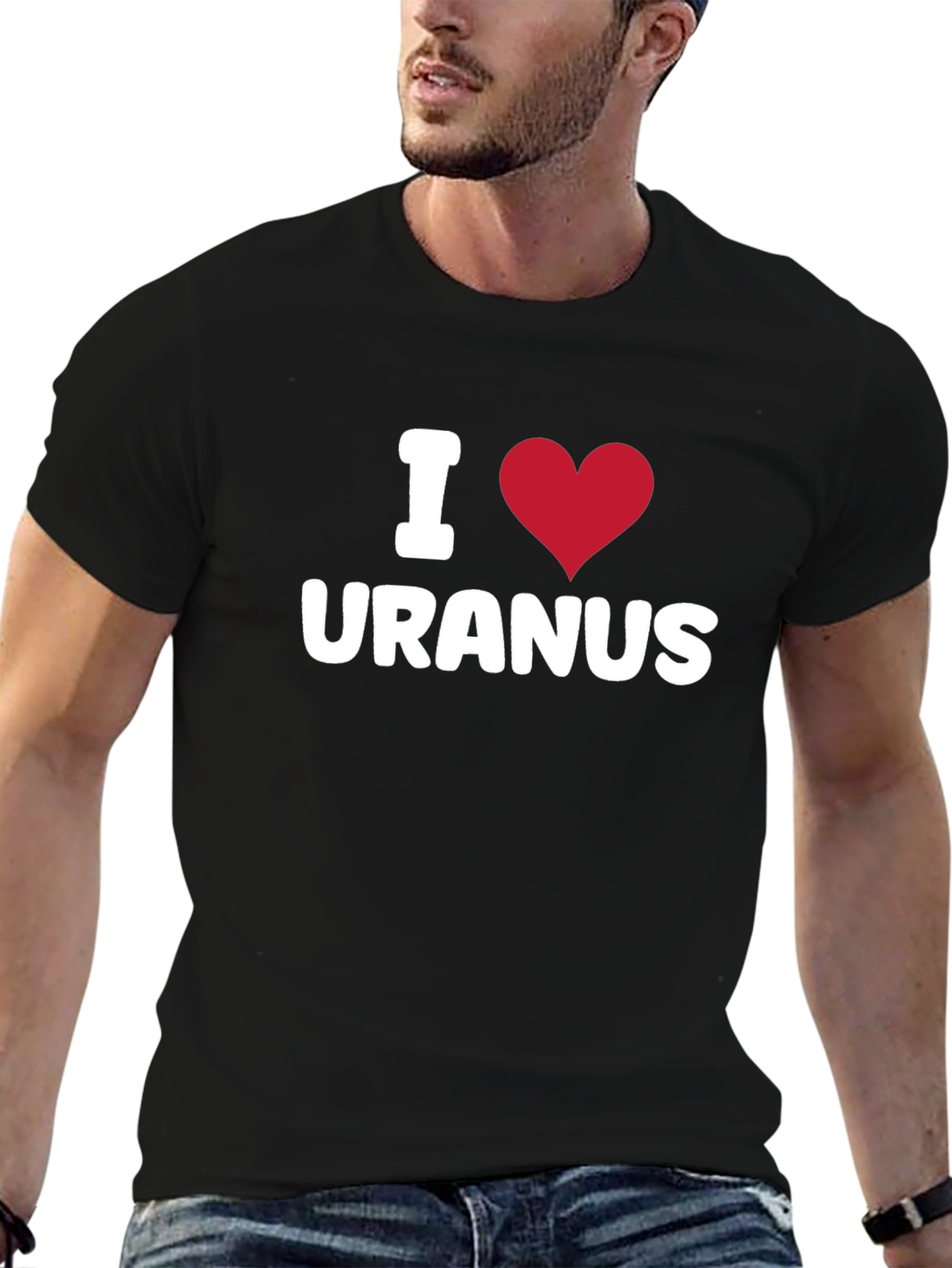 I Heart Uranus Graphic T-Shirt - Black Cotton Tee
