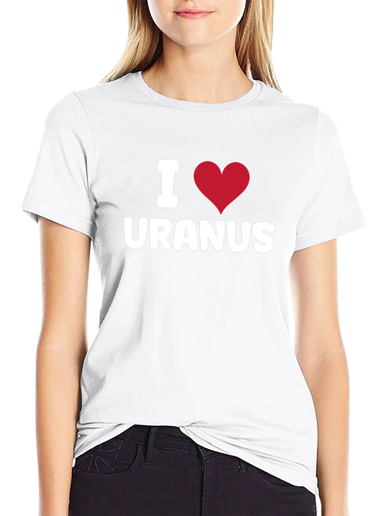 I Heart Uranus Graphic T-Shirt - Black Cotton Tee
