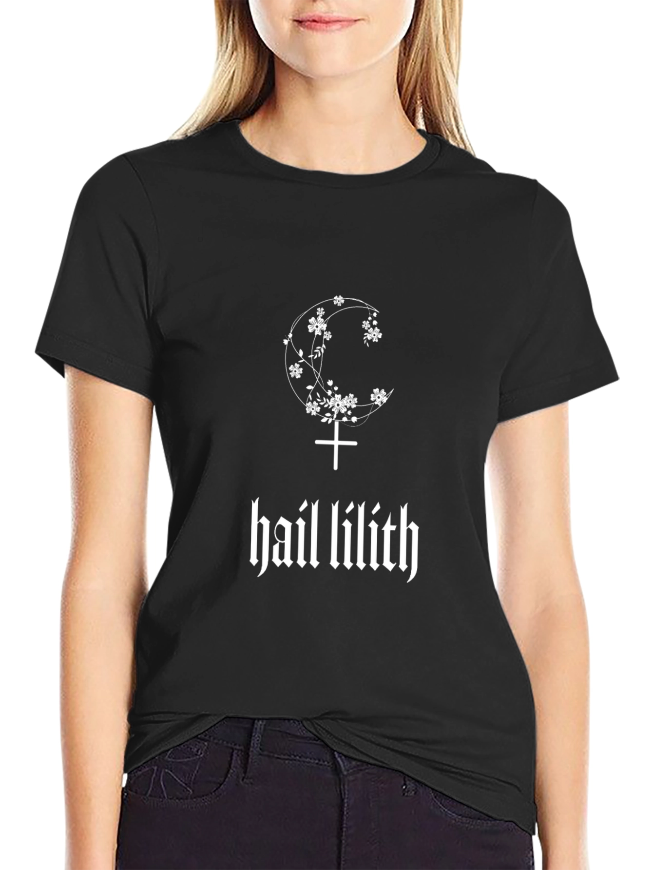 Hail Lilith Floral Venus Symbol Graphic Tee