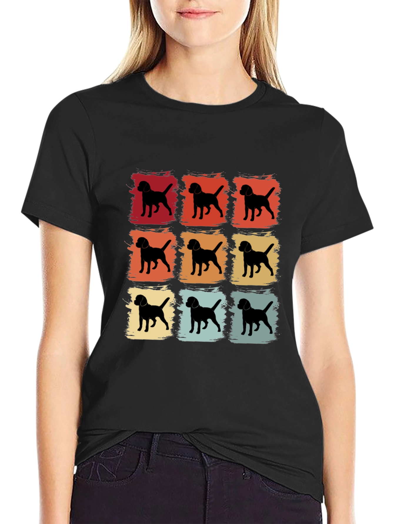 Retro Dog Silhouette Graphic Tee