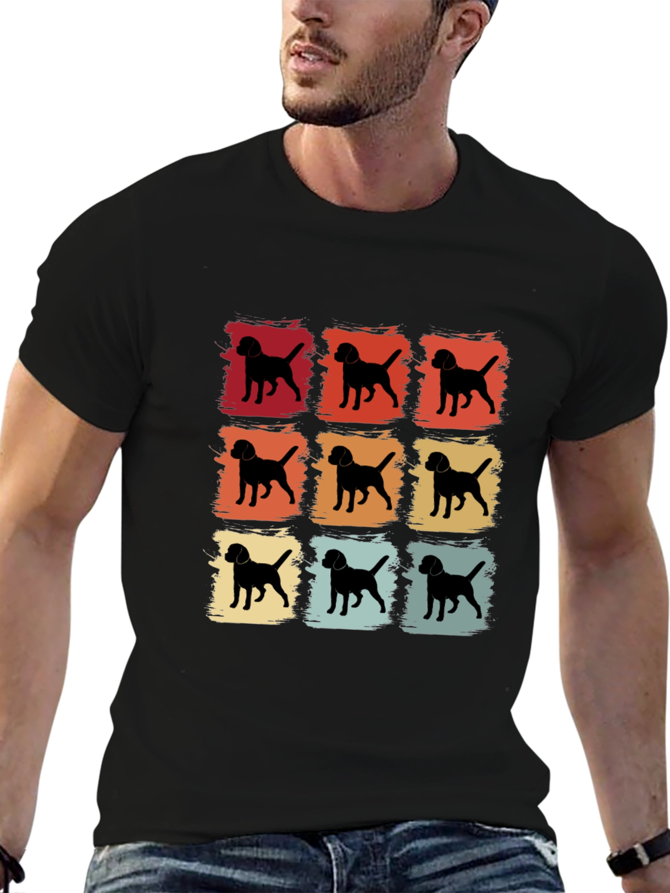 Retro Dog Silhouette Graphic Tee
