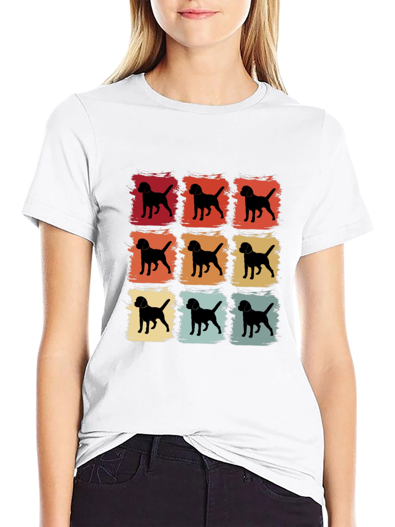 Retro Dog Silhouette Graphic Tee