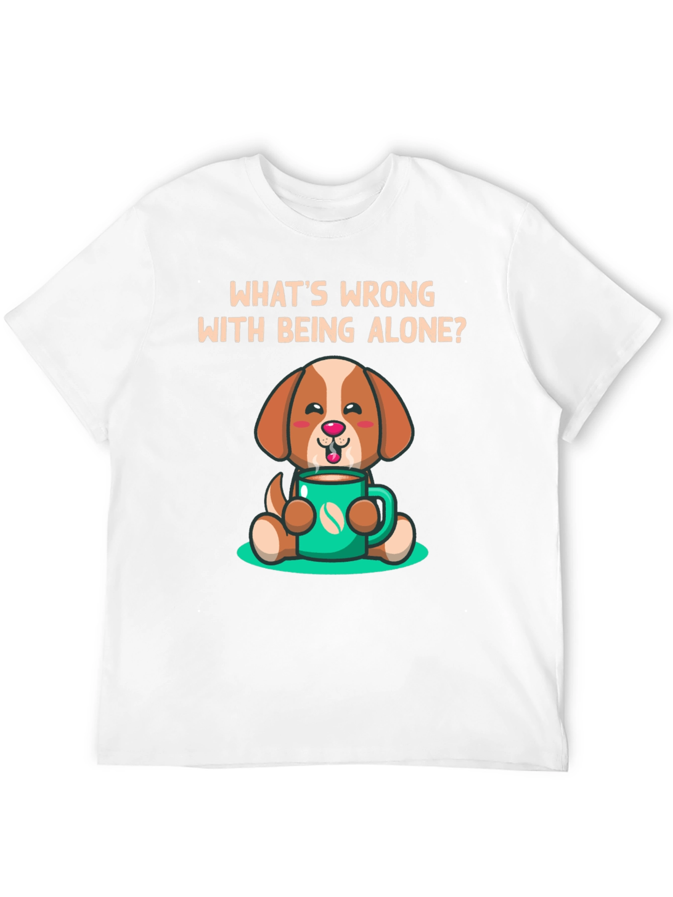 Alone? Coffee Dog Graphic Tee