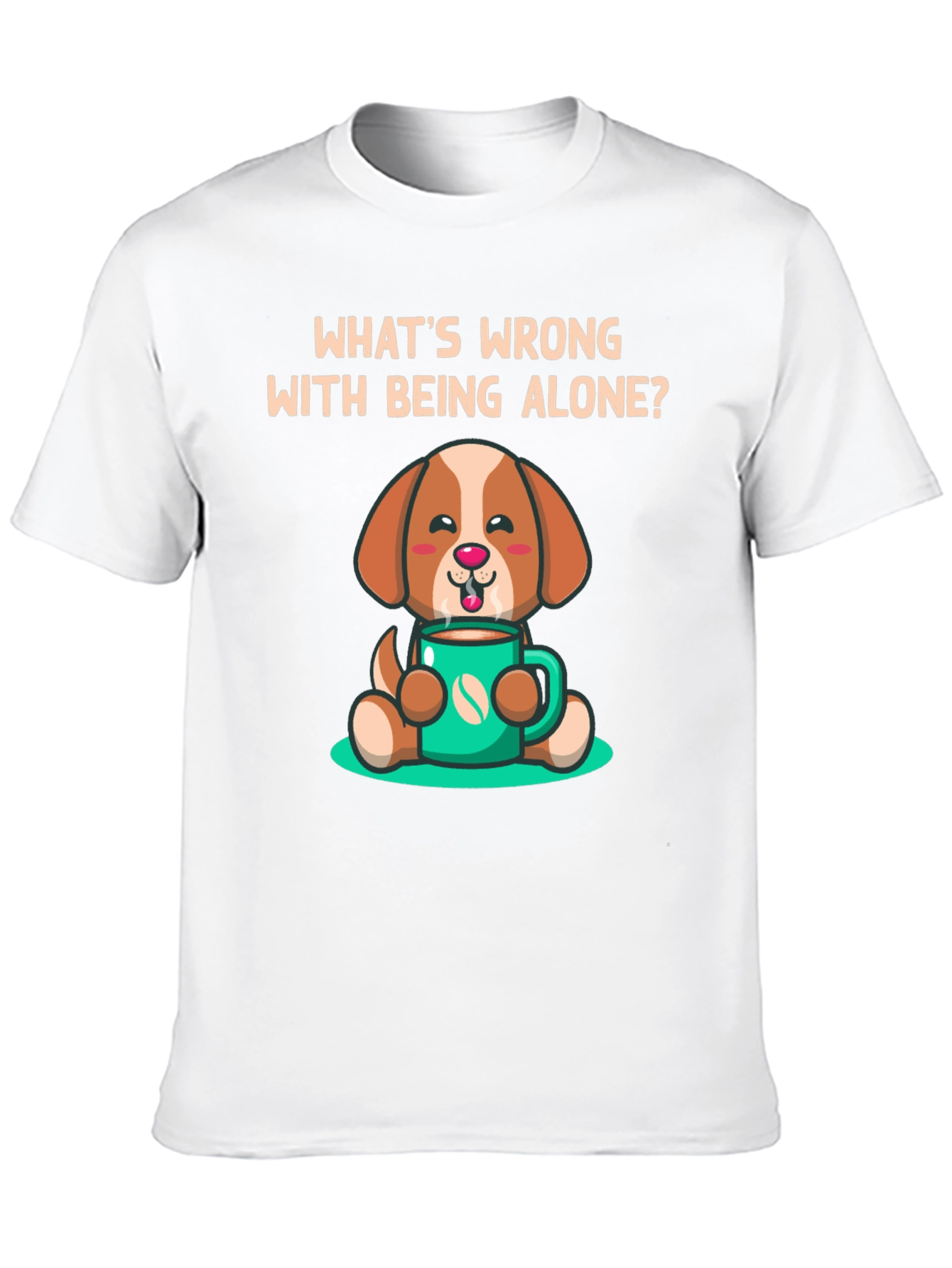 Alone? Coffee Dog Graphic Tee