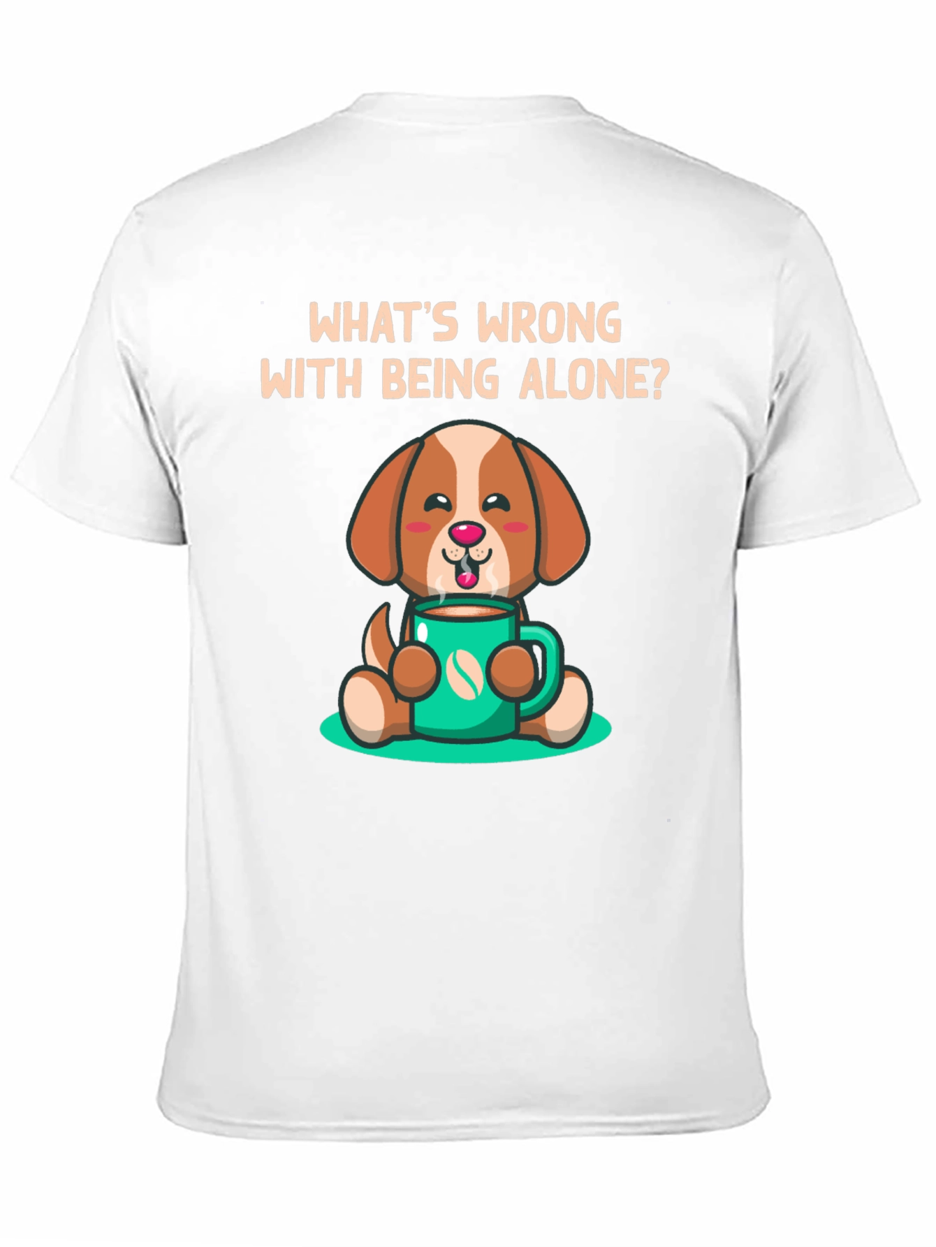 Alone? Coffee Dog Graphic Tee