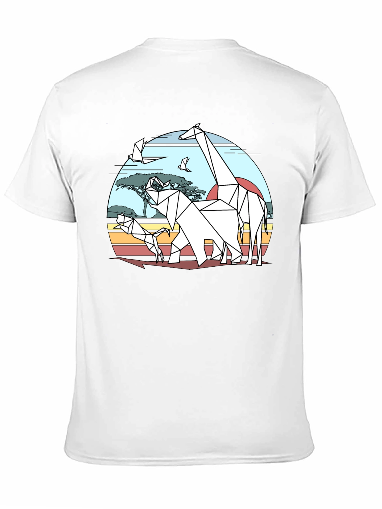 Geometric Animal Print T-Shirt