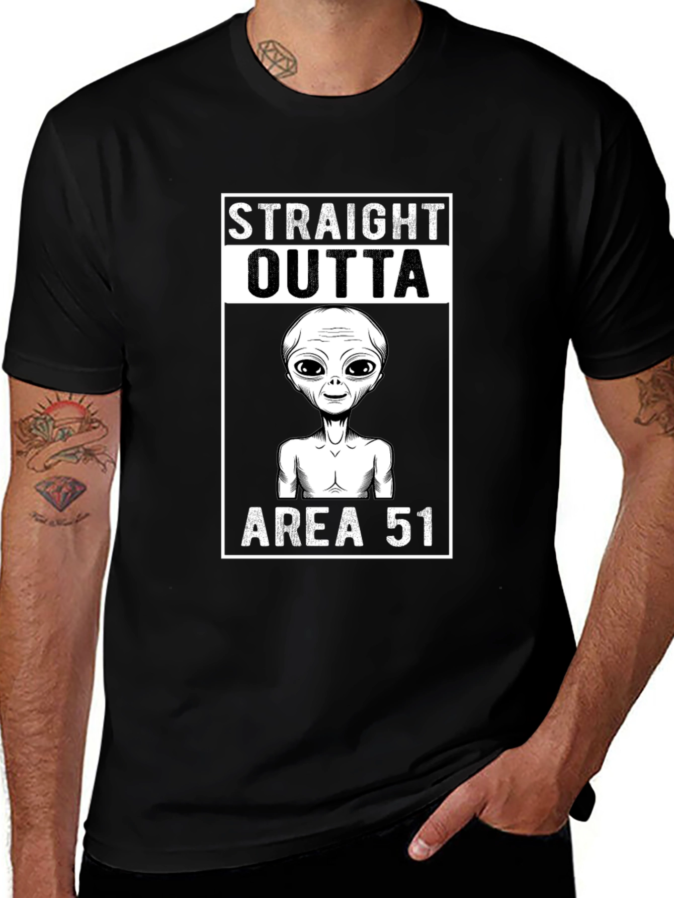Straight Outta Area 51 Alien Graphic Tee