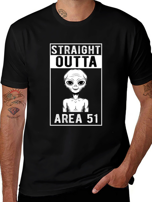 Straight Outta Area 51 Alien Graphic Tee