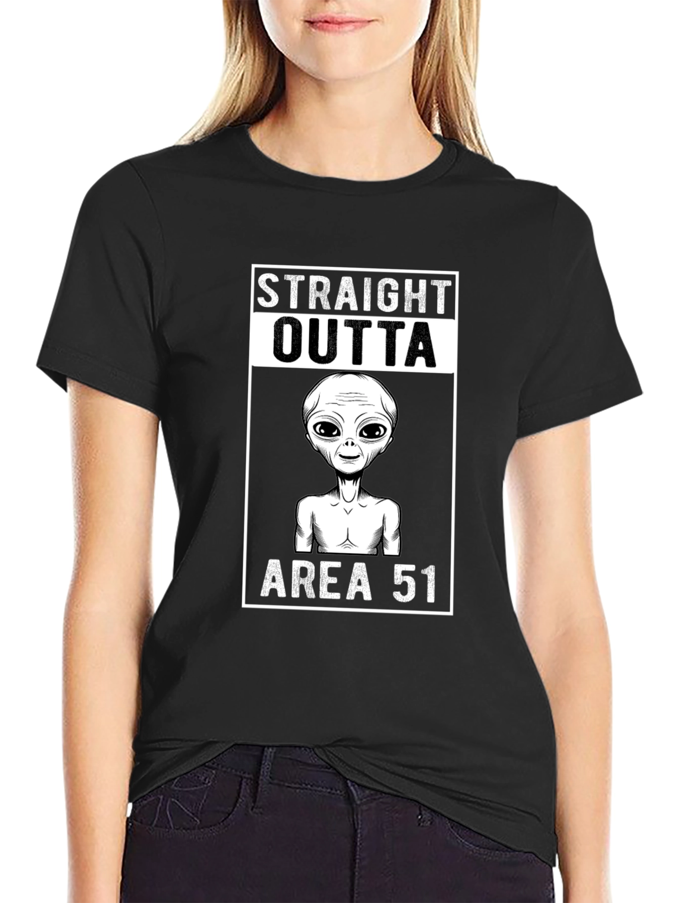 Straight Outta Area 51 Alien Graphic Tee