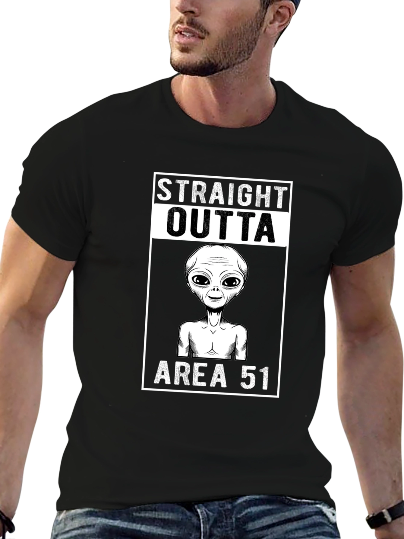 Straight Outta Area 51 Alien Graphic Tee