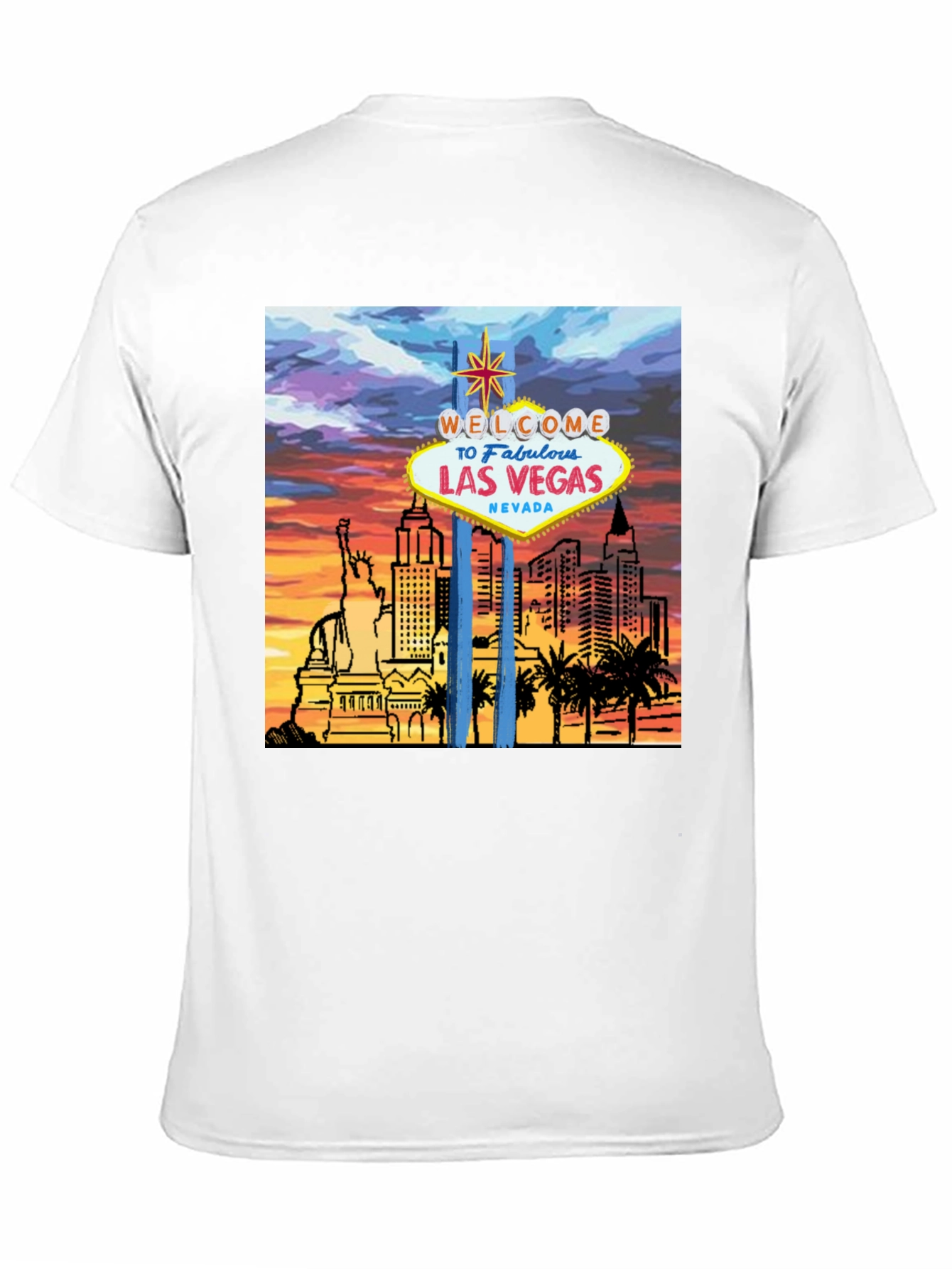 Las Vegas Graphic Tee - Black Cotton T-Shirt