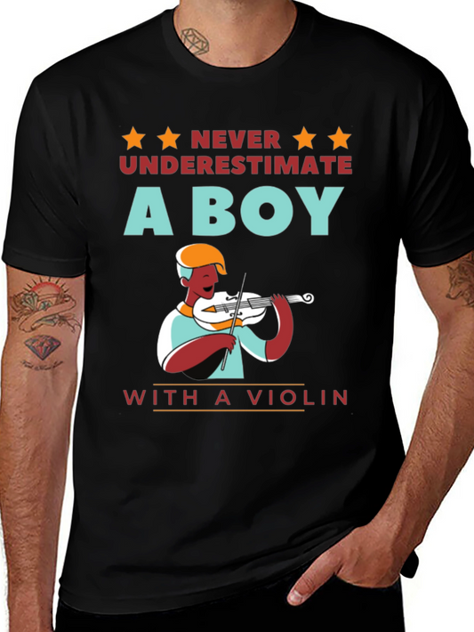 Boy with Violin T-Shirt - Musician Gift
