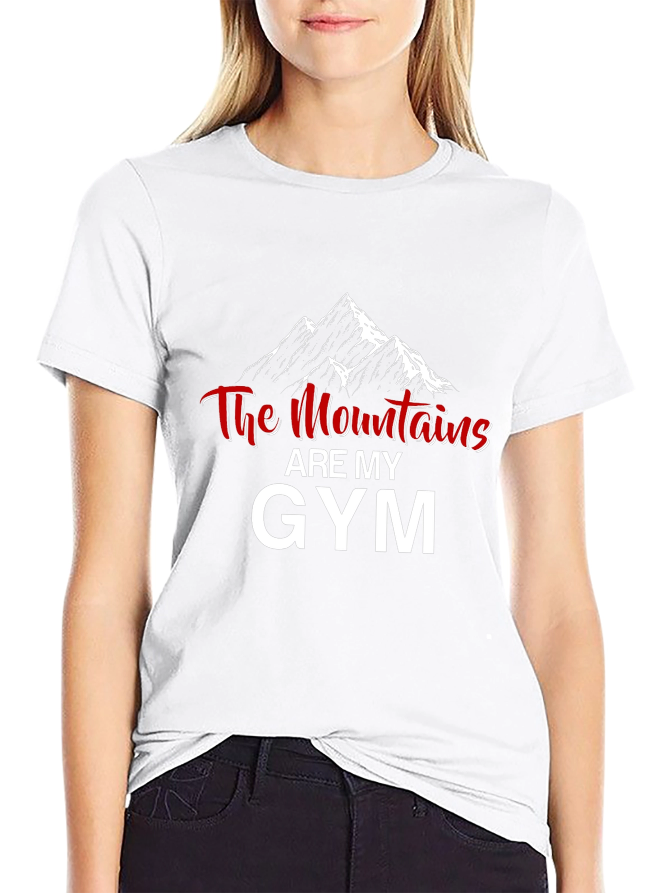Mountains are My Gym Black Graphic T-Shirt