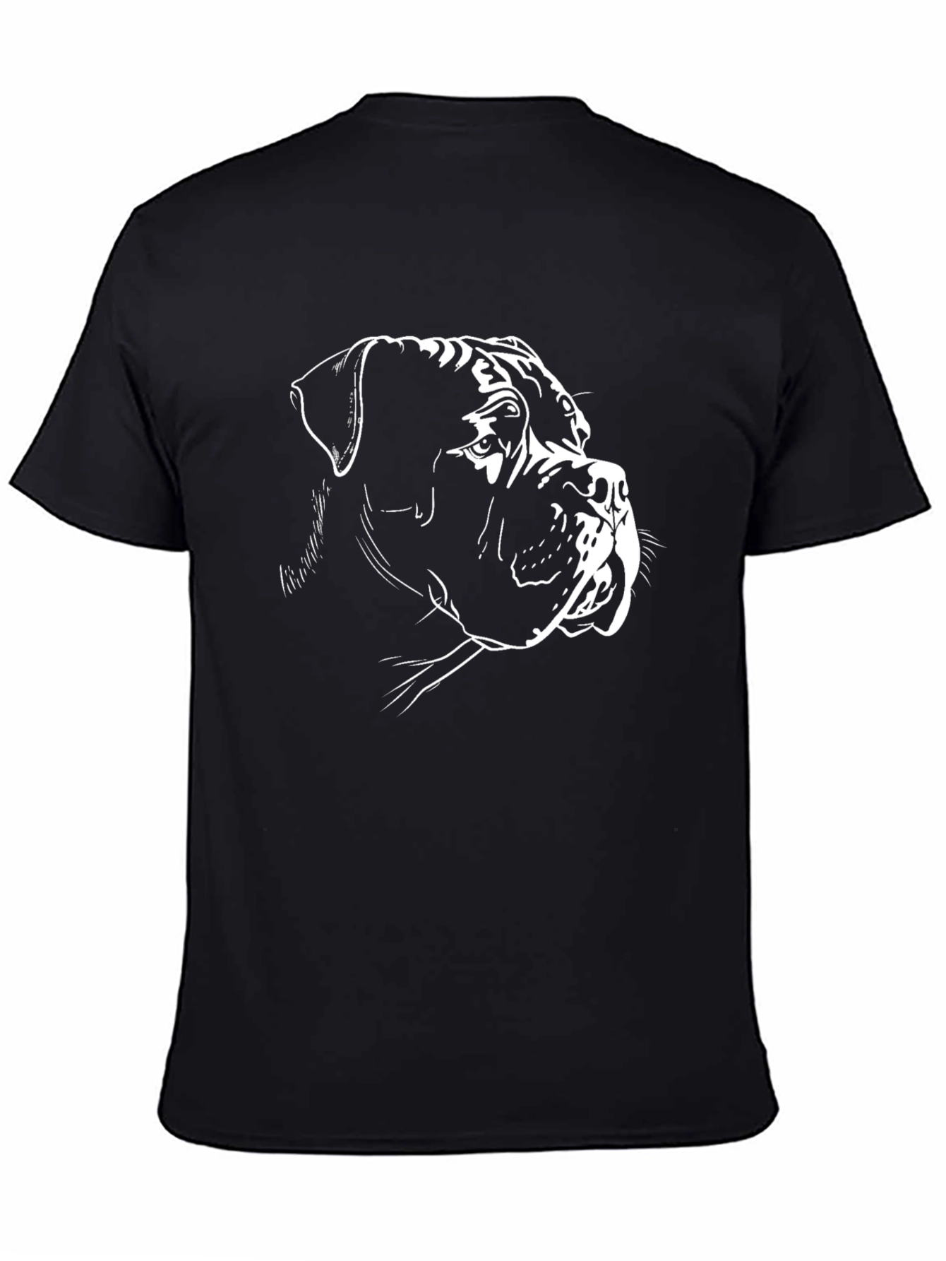 Black T-Shirt with Dog Portrait