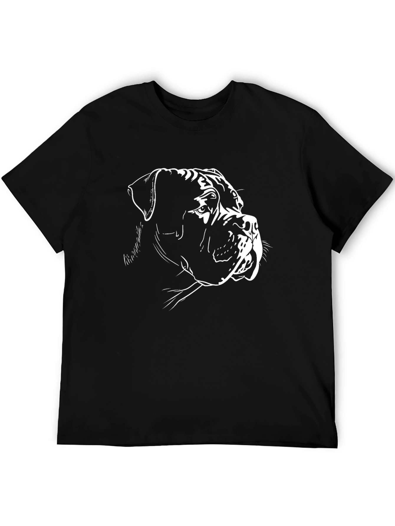 Black T-Shirt with Dog Portrait