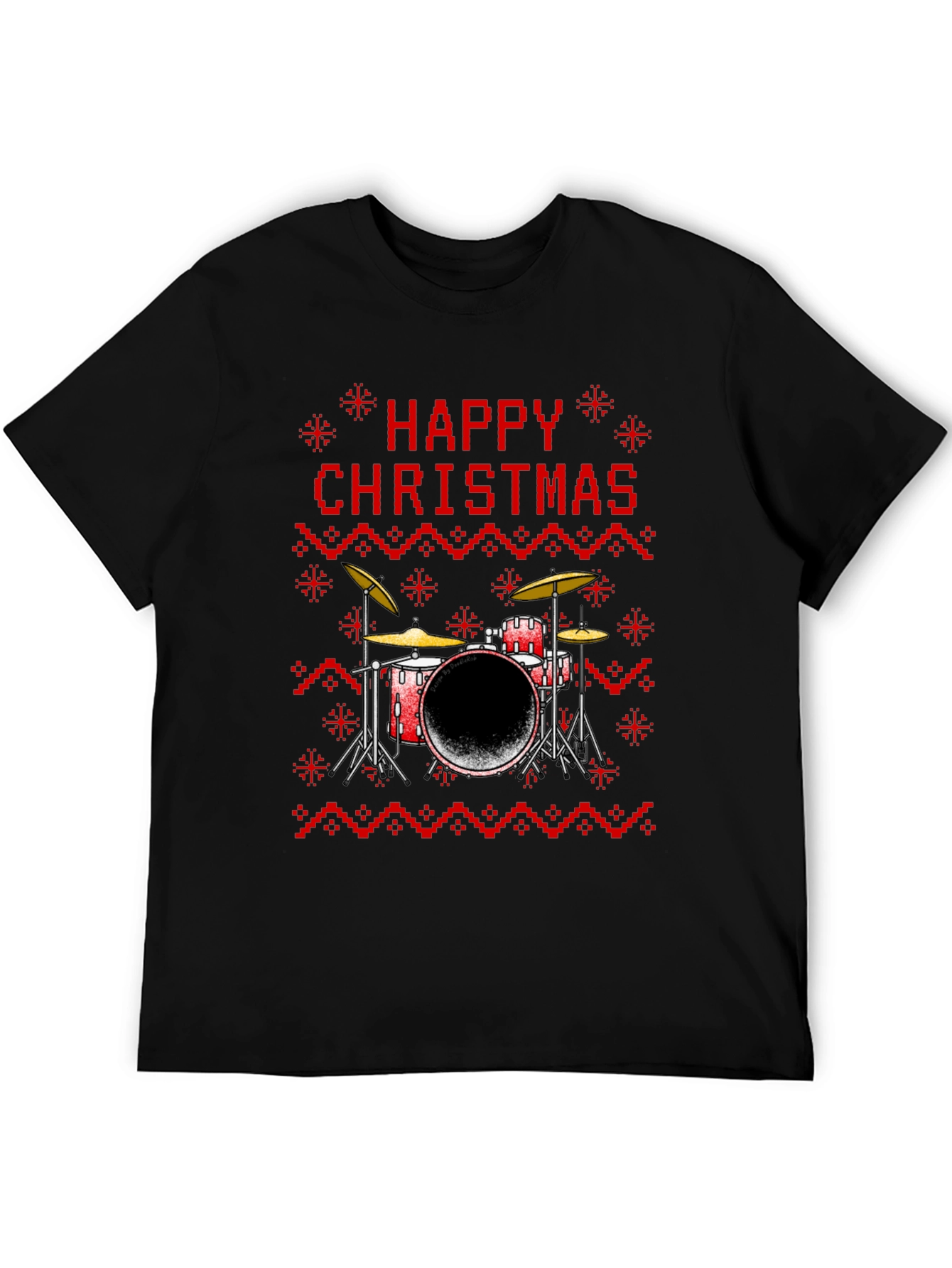 Happy Christmas Drum Set T-Shirt