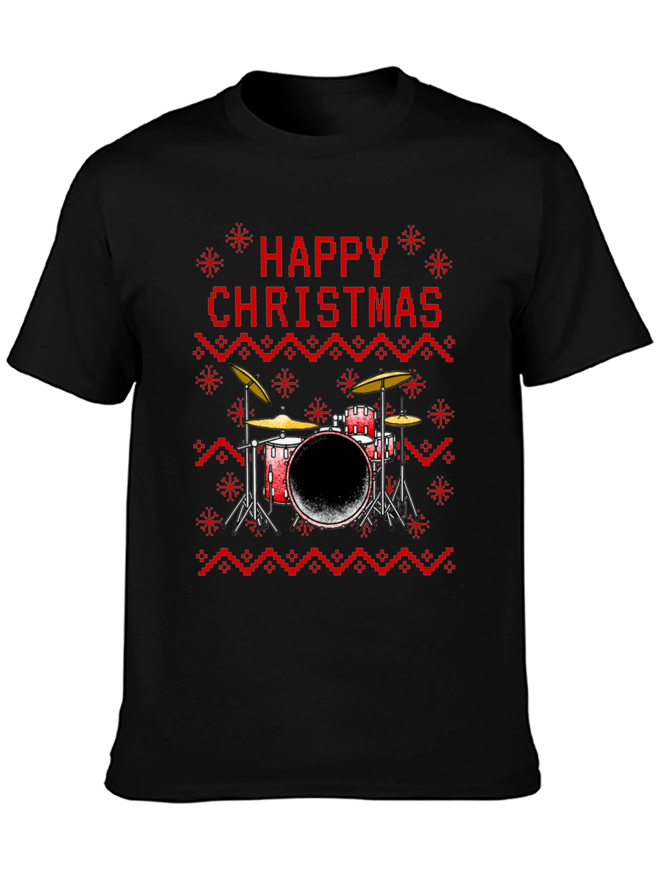 Happy Christmas Drum Set T-Shirt