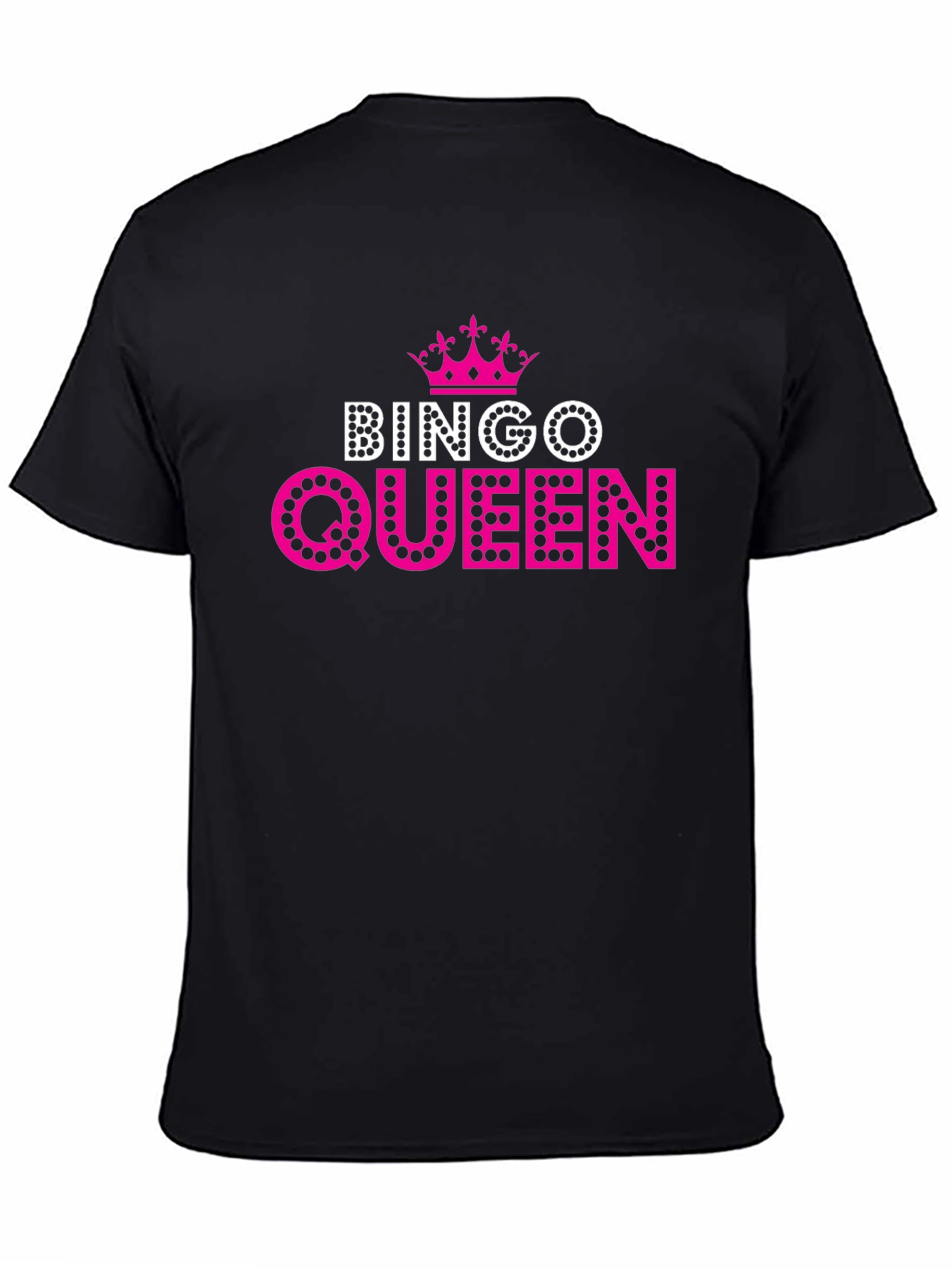 Bingo Queen T-Shirt - Pink Crown Design