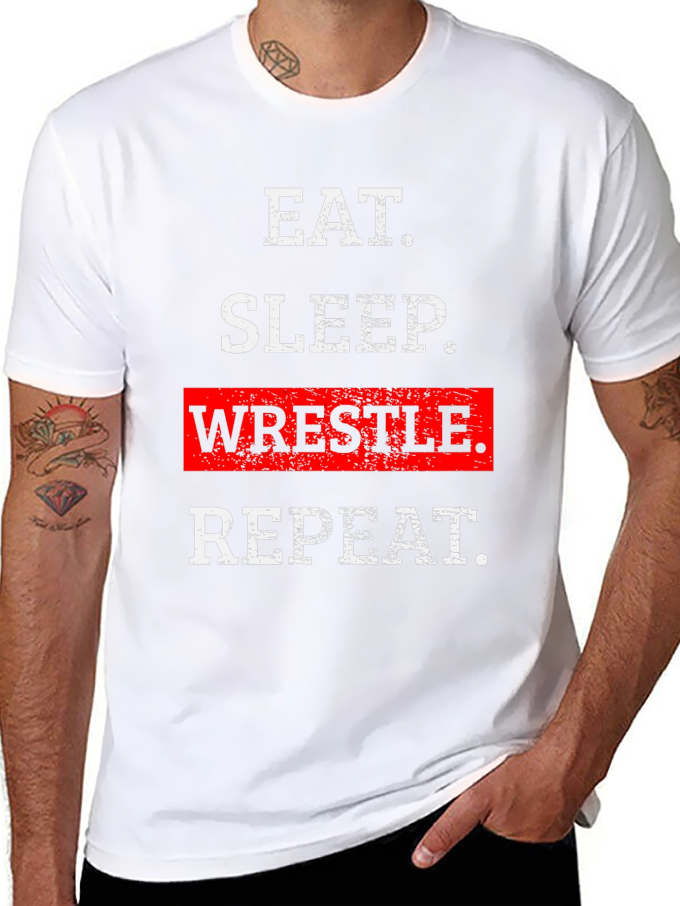 Eat Sleep Wrestle Repeat T-Shirt
