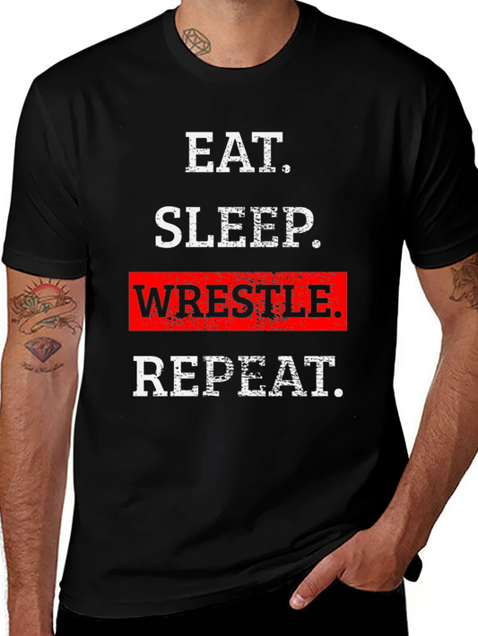 Eat Sleep Wrestle Repeat T-Shirt