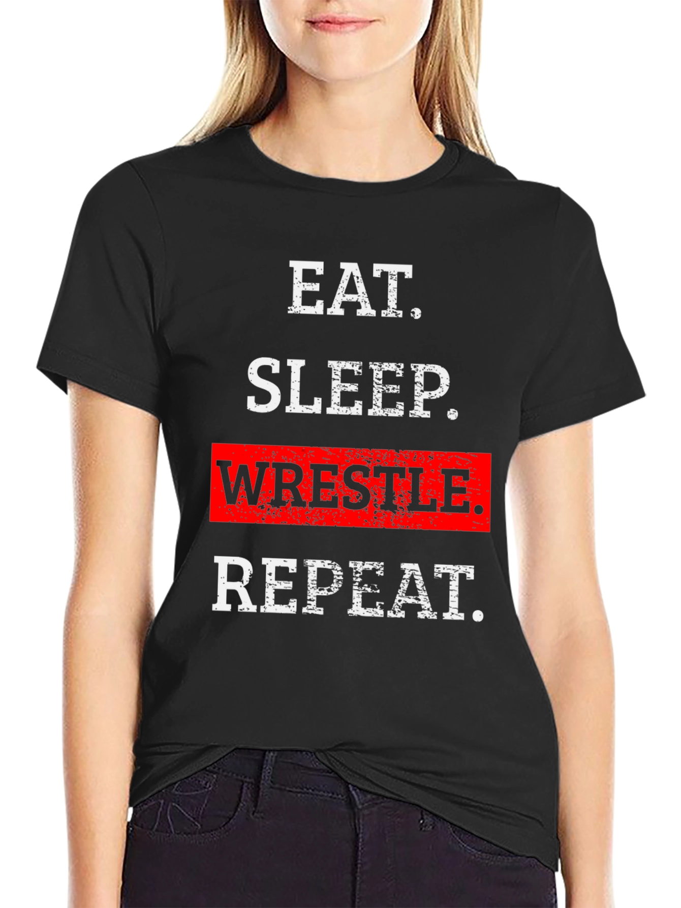 Eat Sleep Wrestle Repeat T-Shirt