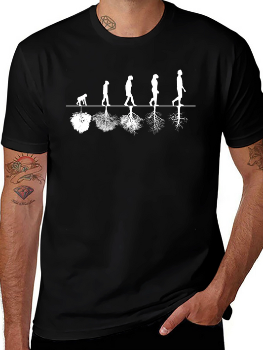 Evolution of Man Graphic Tee - Black T-Shirt