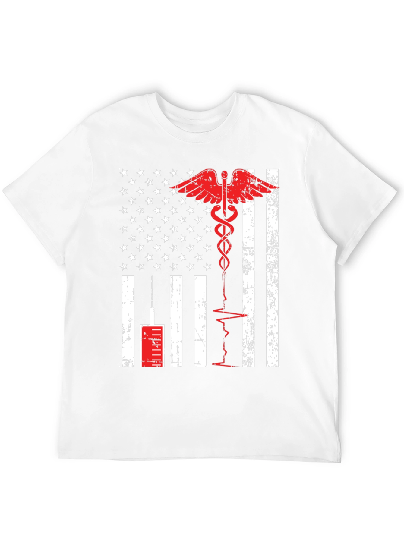 Medical American Flag Graphic T-Shirt