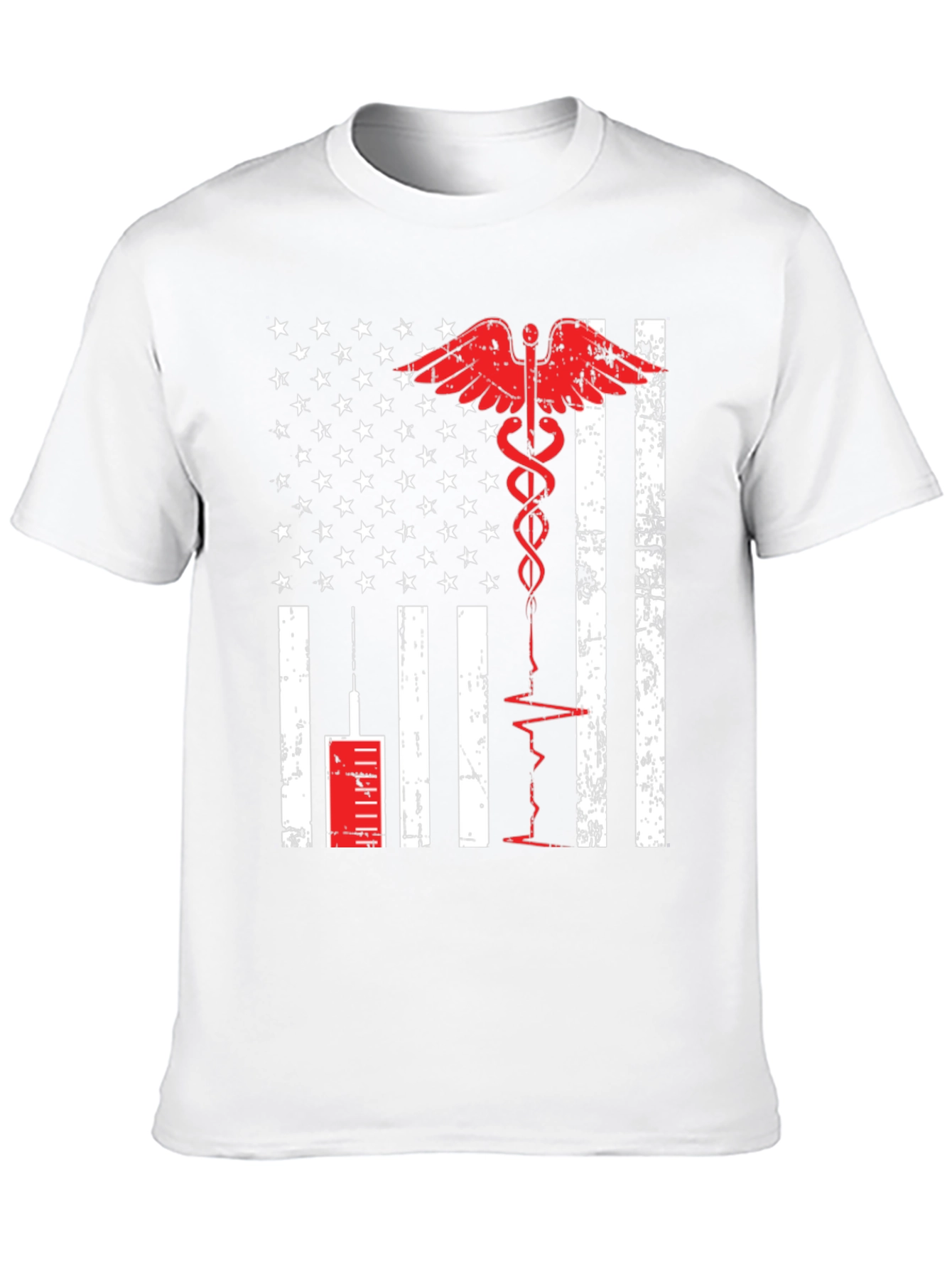 Medical American Flag Graphic T-Shirt