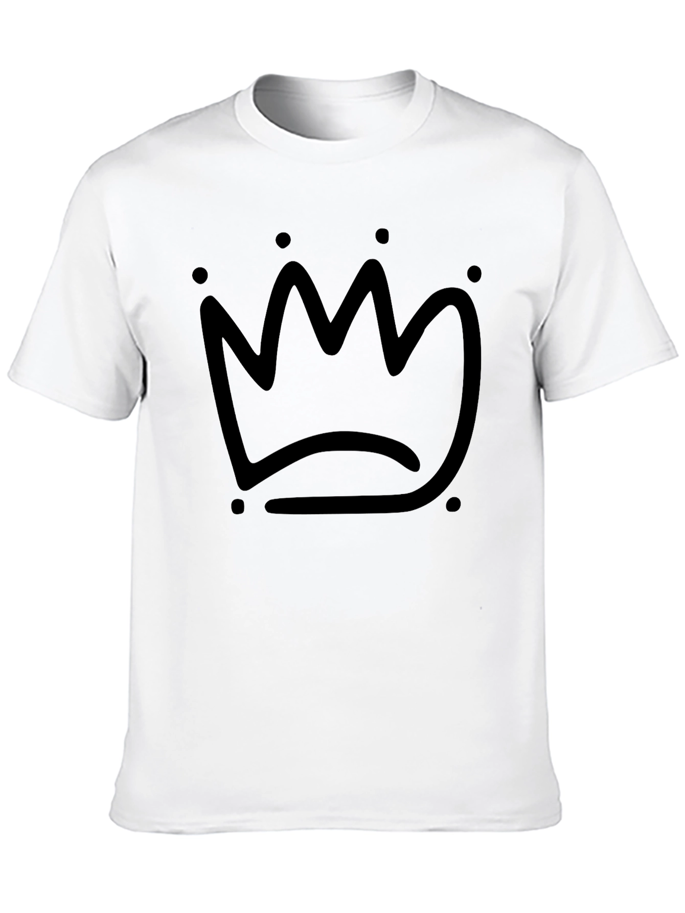 Minimalist Crown Graphic Black T-Shirt