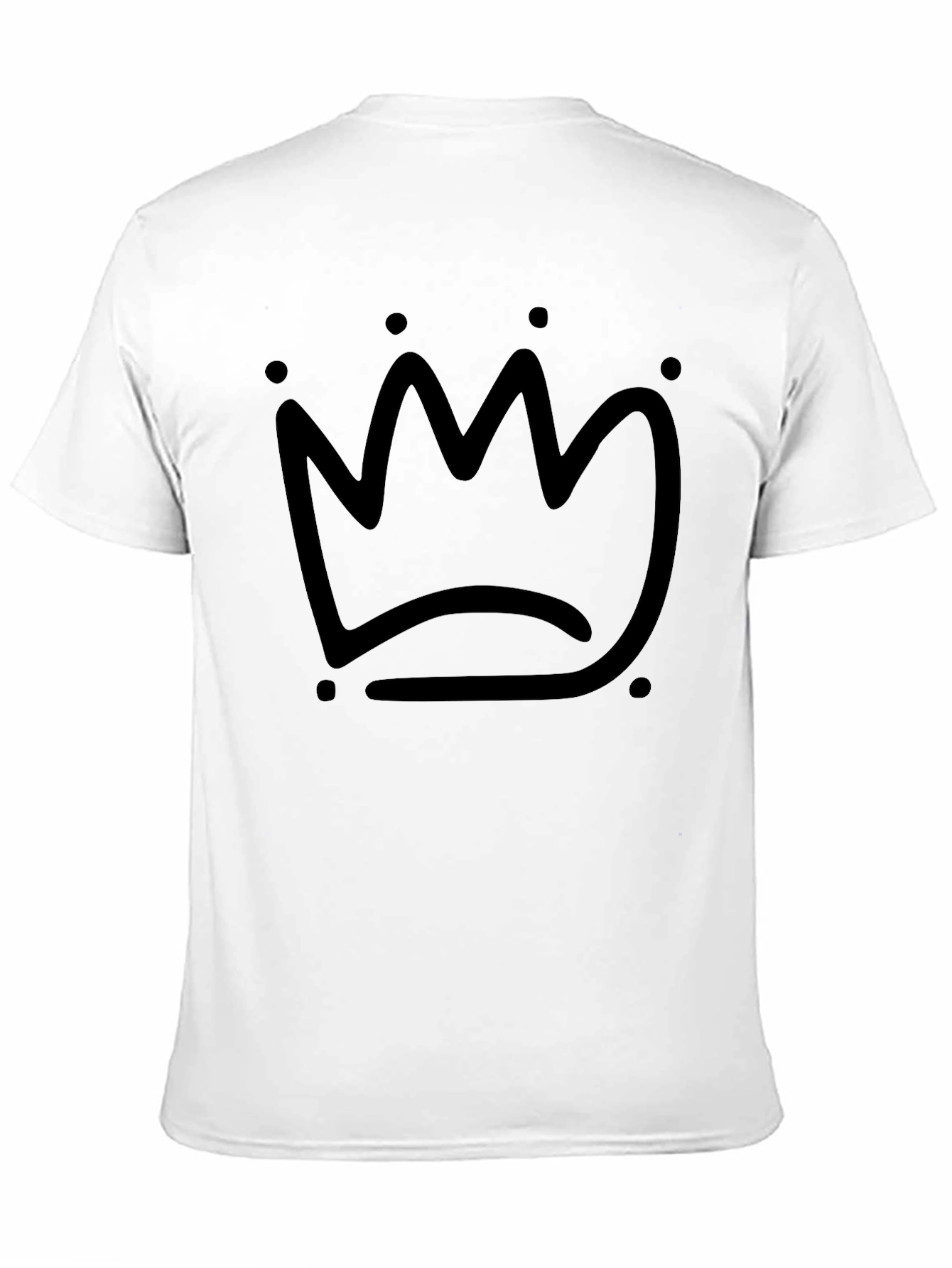 Minimalist Crown Graphic Black T-Shirt