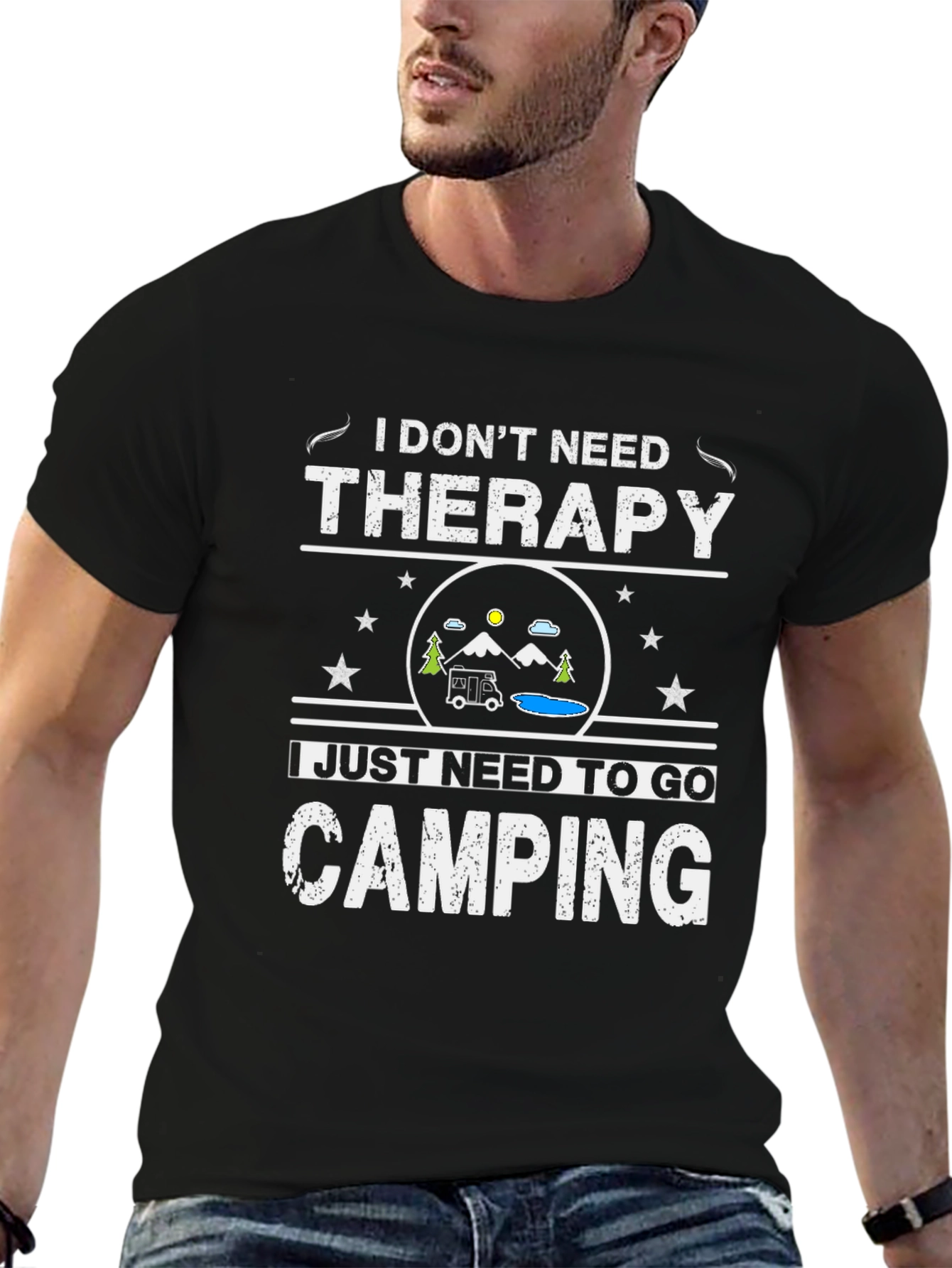 Camping Therapy T-Shirt - Nature Lover Tee