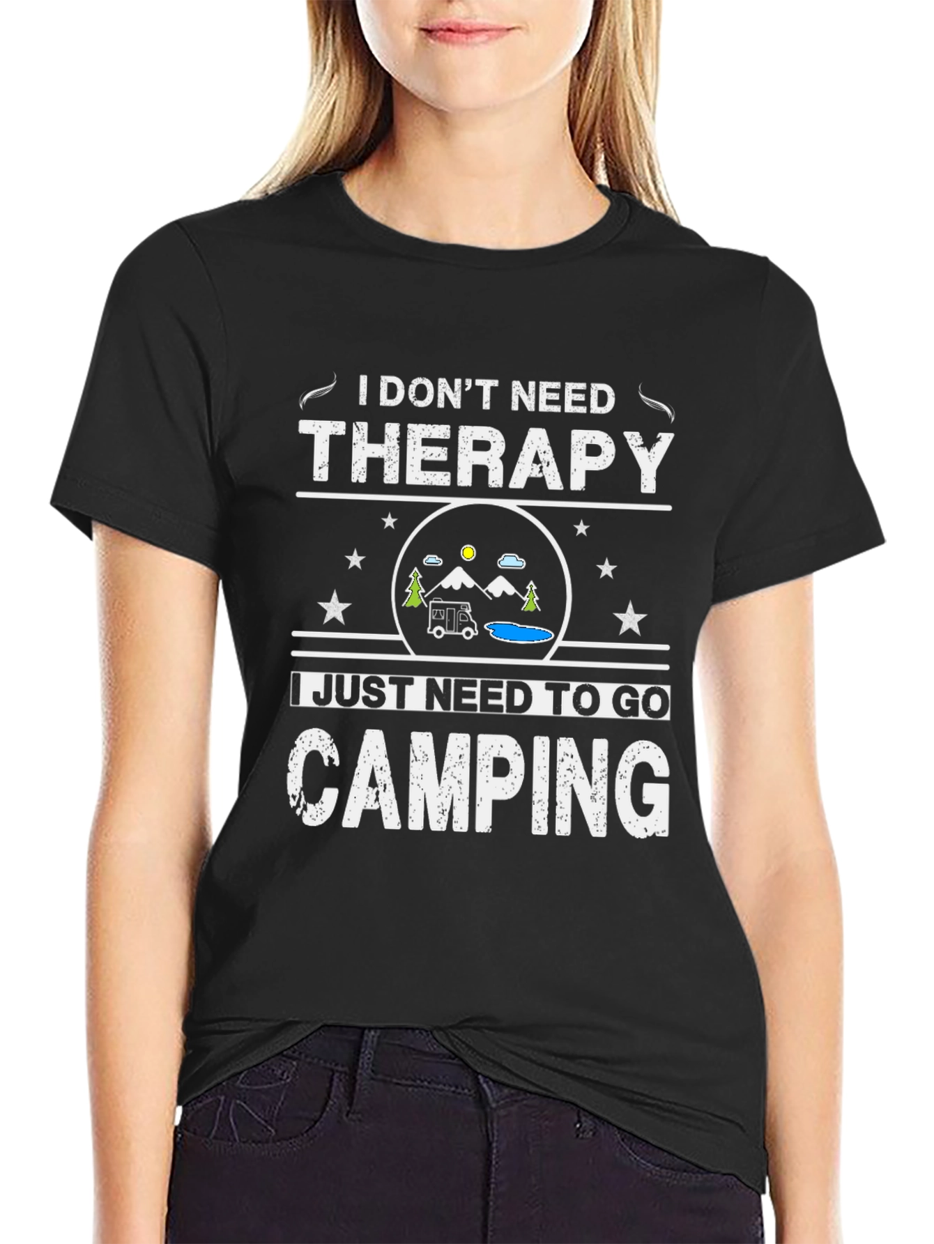 Camping Therapy T-Shirt - Nature Lover Tee