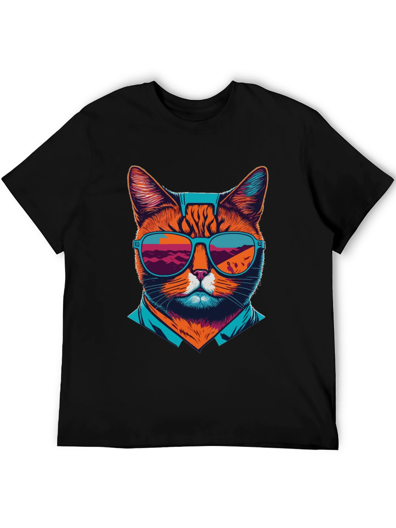 Cool Cat T-Shirt: Retro Shades Design