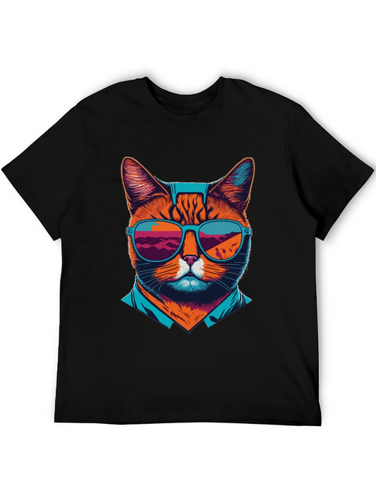 Cool Cat T-Shirt: Retro Shades Design