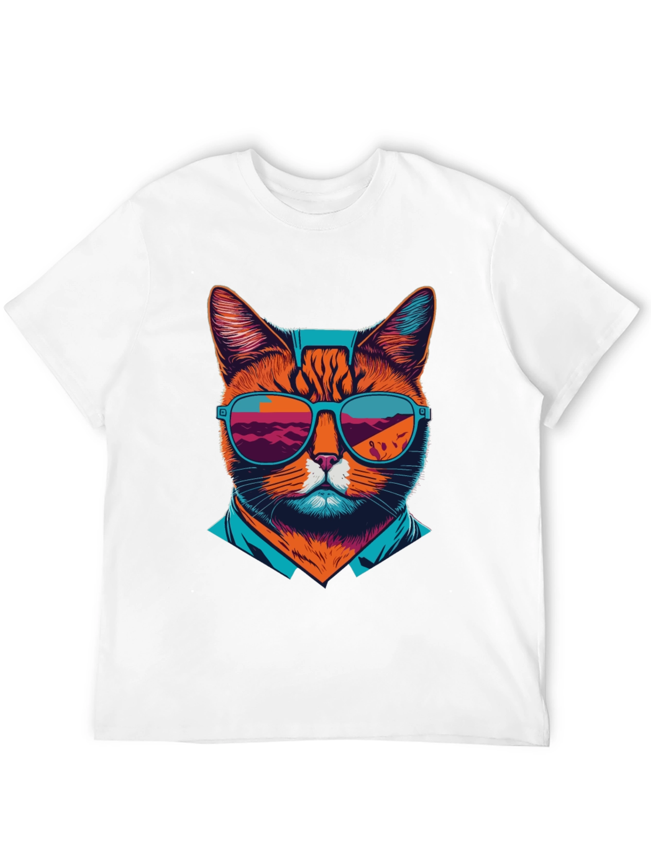 Cool Cat T-Shirt: Retro Shades Design