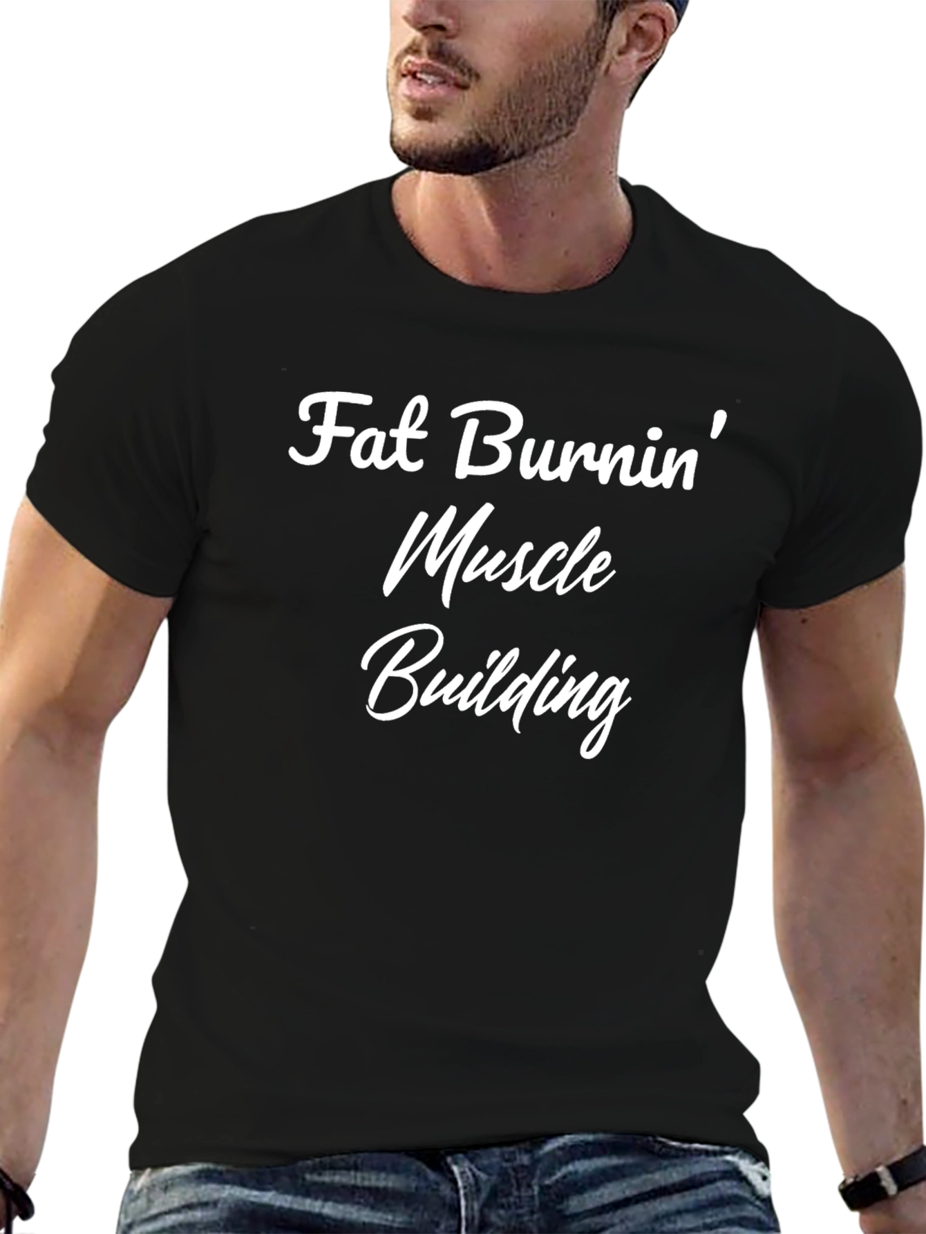 Fat Burnin Muscle Building Black T-Shirt