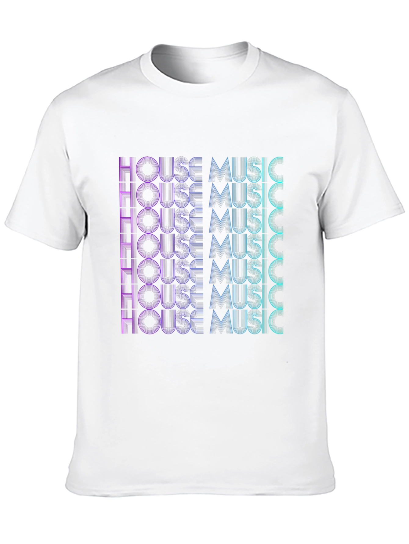 House Music Graphic Print Black T-Shirt