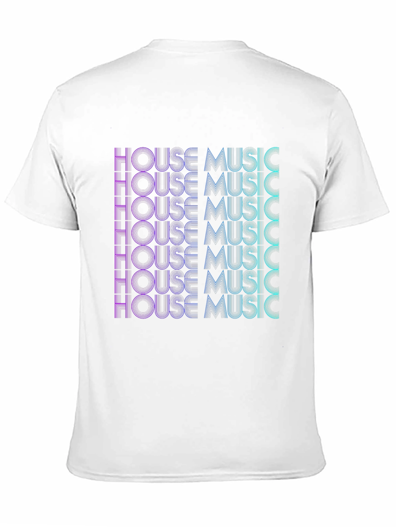 House Music Graphic Print Black T-Shirt