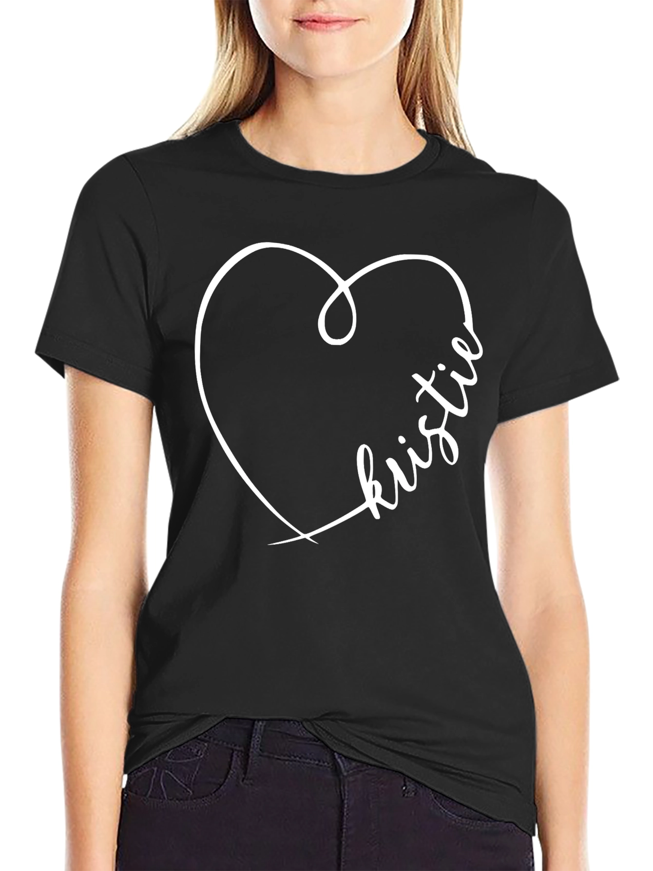 Kristie Heart Tee - Custom Name Shirt