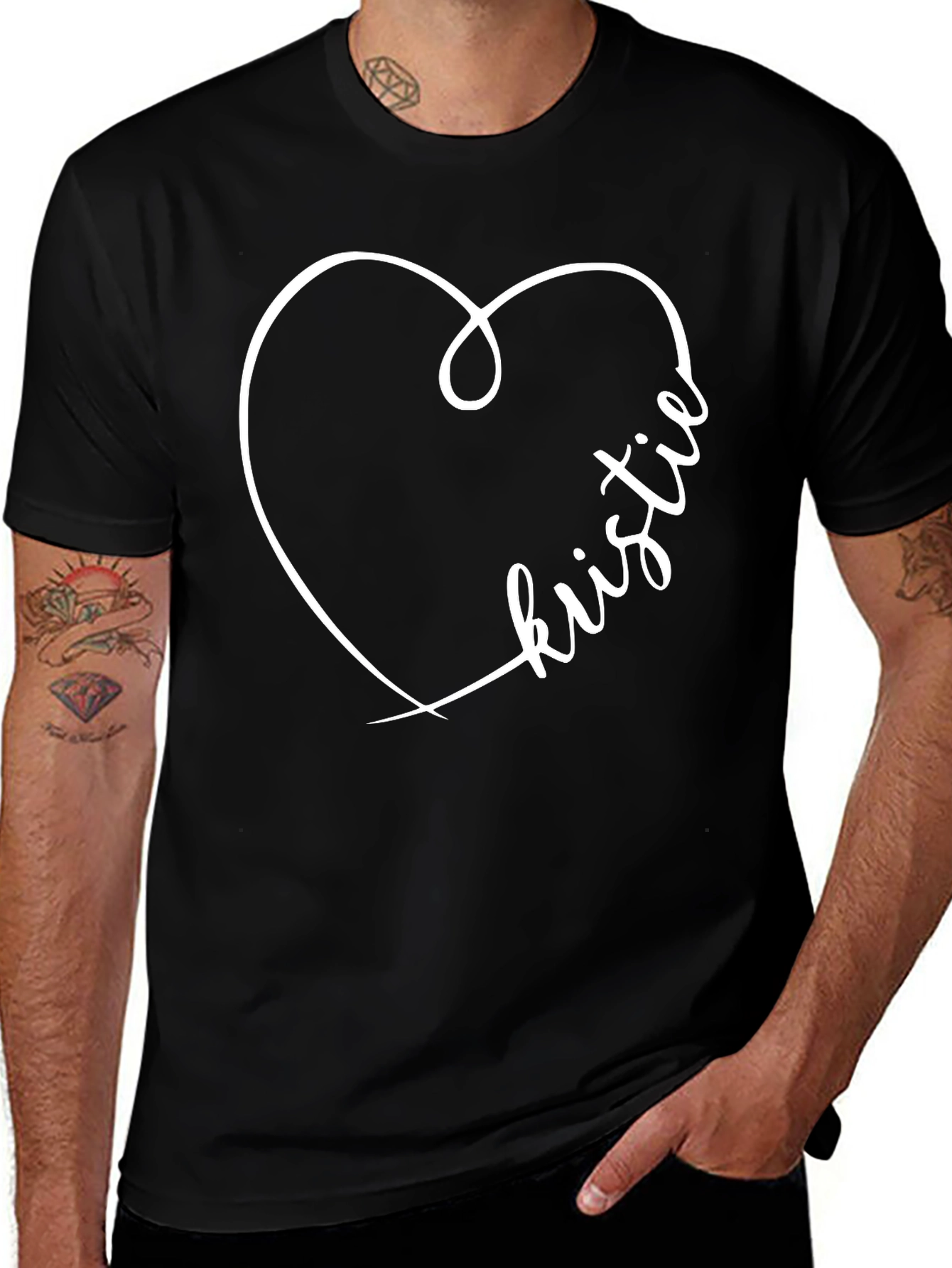 Kristie Heart Tee - Custom Name Shirt