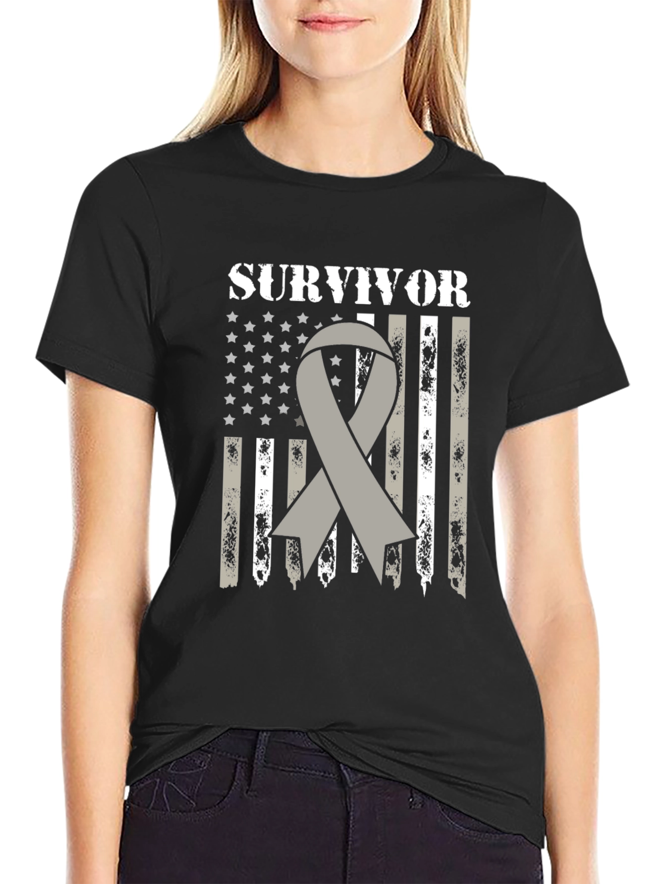 Survivor Ribbon Graphic T-Shirt