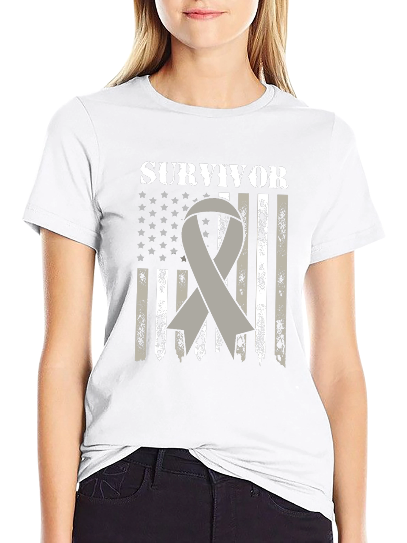 Survivor Ribbon Graphic T-Shirt