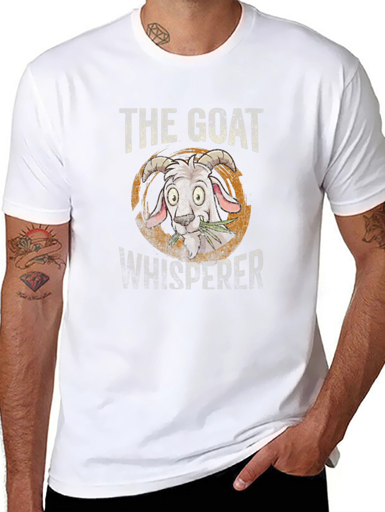 The Goat Whisperer Black Graphic Tee Shirt