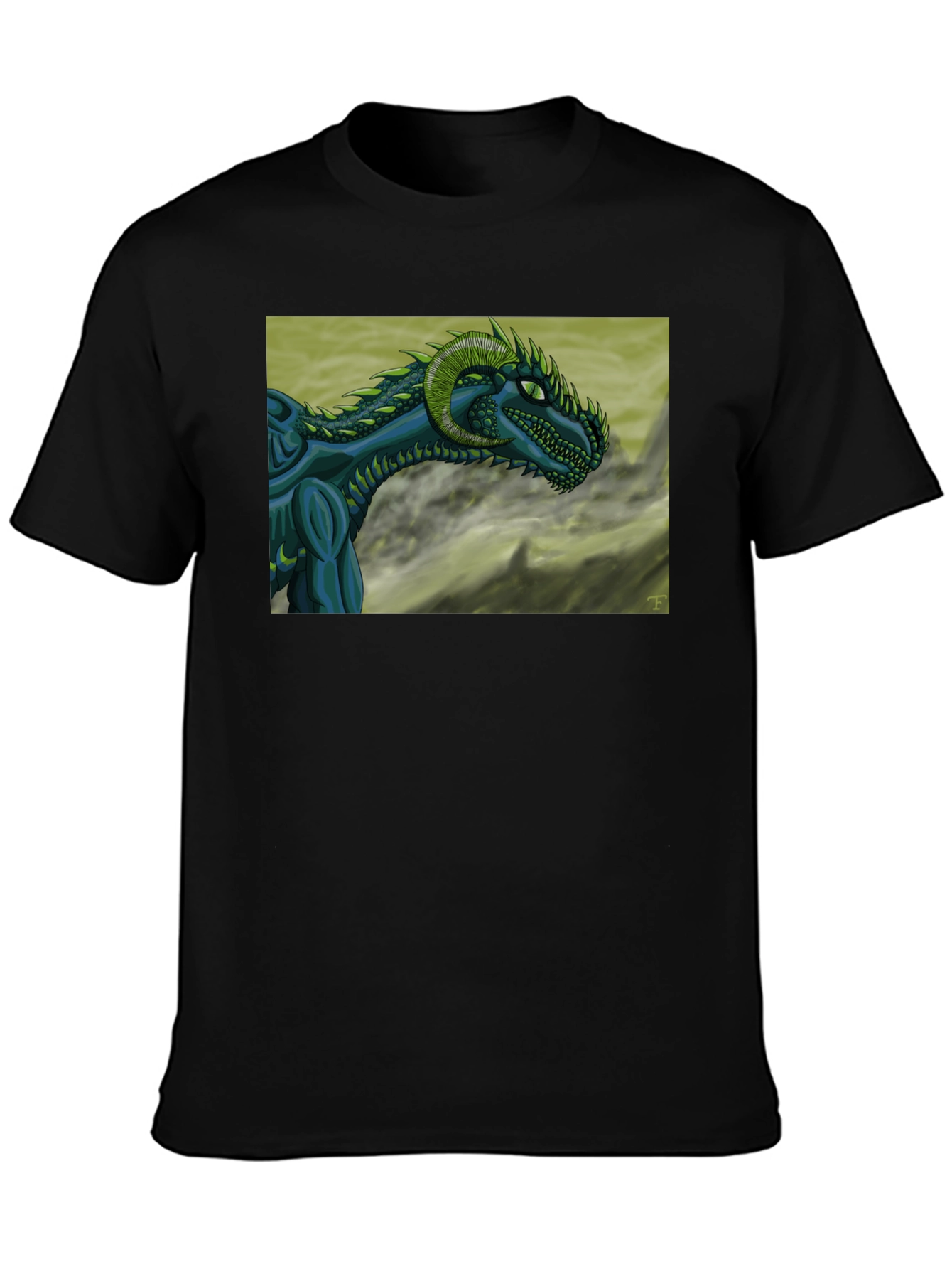 Dragon Graphic T-Shirt - Black Cotton Tee