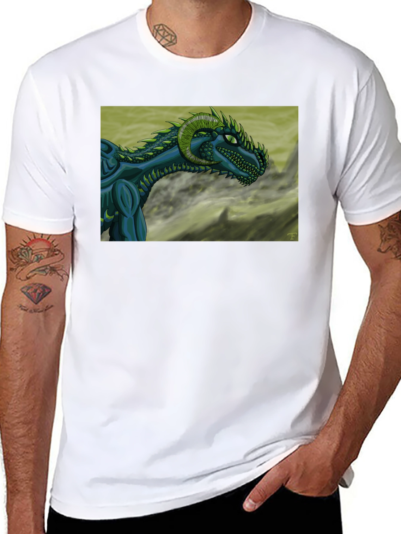 Dragon Graphic T-Shirt - Black Cotton Tee